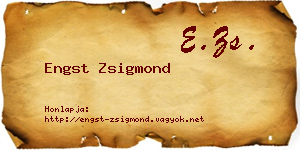 Engst Zsigmond névjegykártya